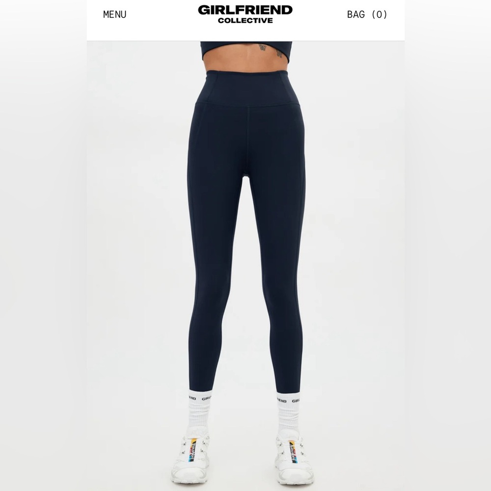Girlfriend Collective NWT compression leggings - S midnight navy